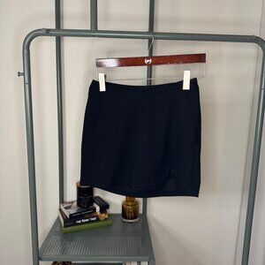 Black Mini Skirt with Slit